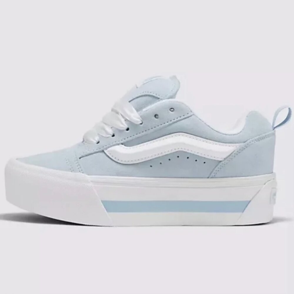 Women’s Vans White and Light Blue Platform Sneakers - NWT - Picture 2 of 10
